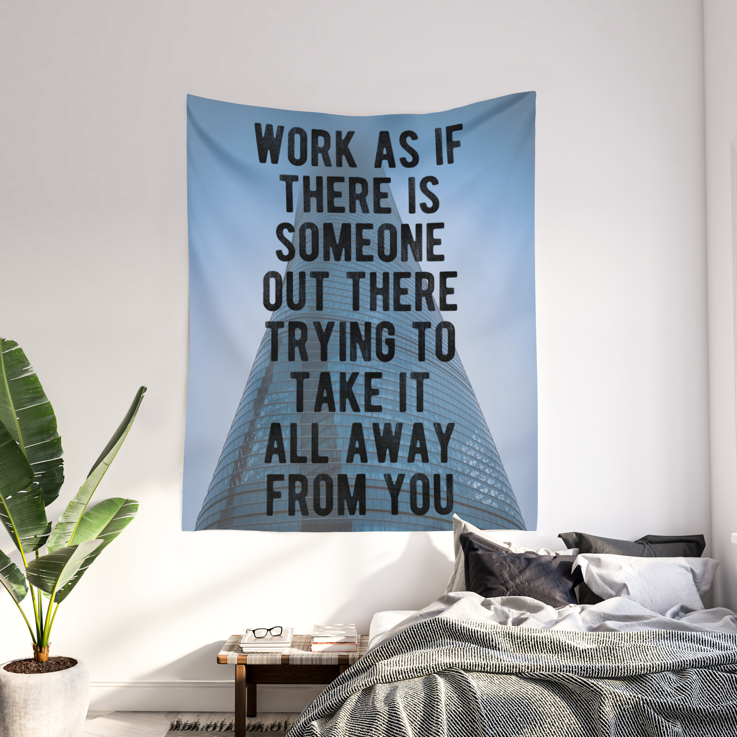 Motivational Work Harder Than Anyone Else Quote Wall Tapestry By Motivational Flow Society6