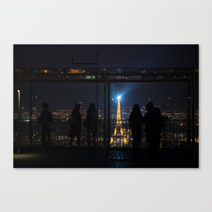 Eiffel Onlookers Canvas Print