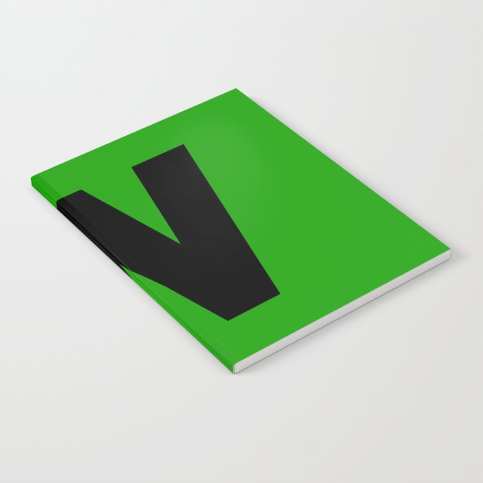 letter W (Black & Green) Notebook