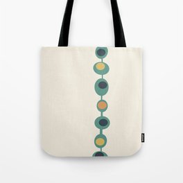 Retro Mid Century Baubles in Teal, Orange and Yellow Tote Bag