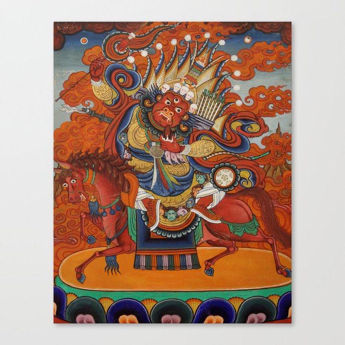 Begtse 'the Great Coat of Mail' Buddhist Thangka Canvas Print