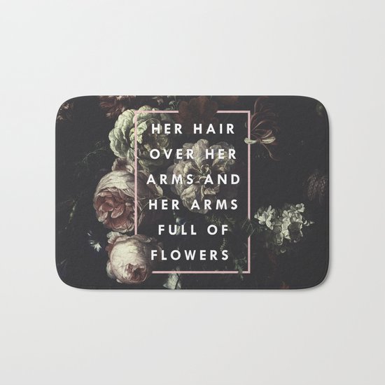 Arms Full Of Flowers Bath Mat