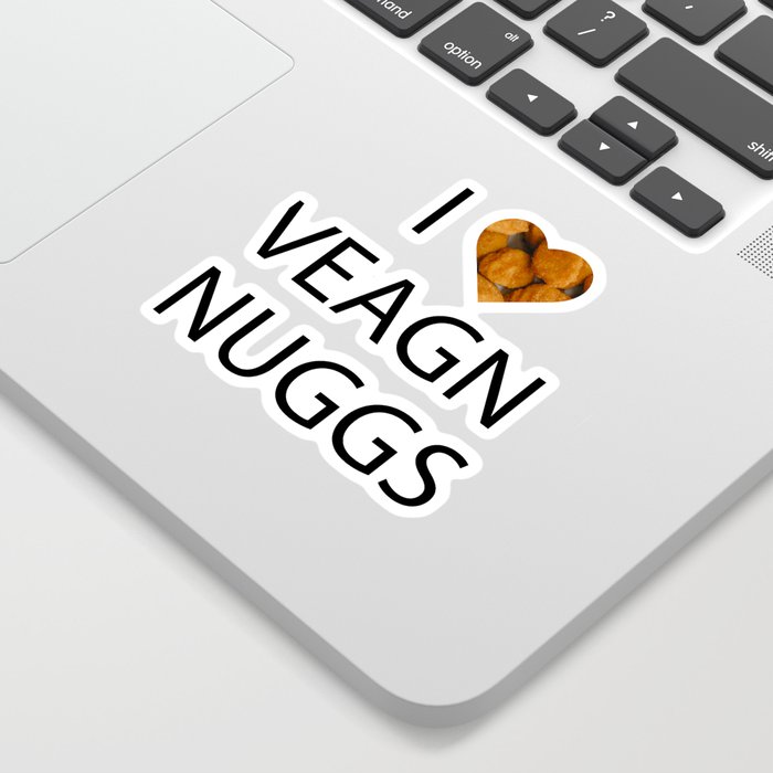 I heart vegan chicken nuggs Sticker