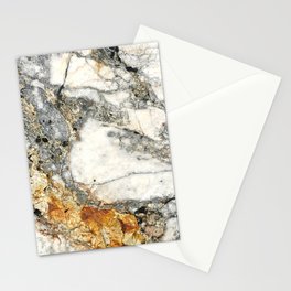 White and Rust Marble Slab Stationery Card