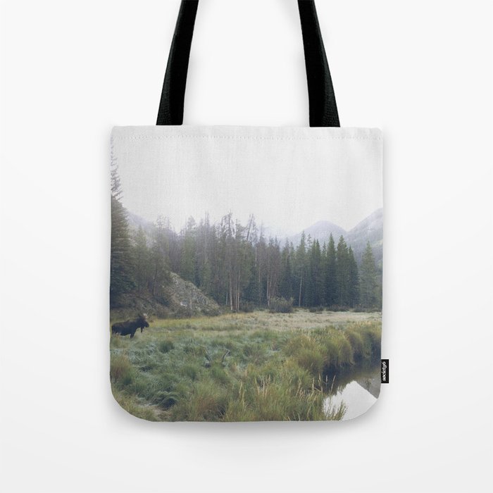 Morning Meadow Moose Tote Bag