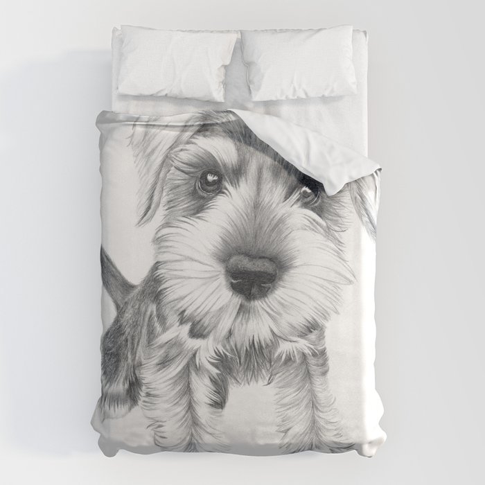 Schnauzer duvet top cover