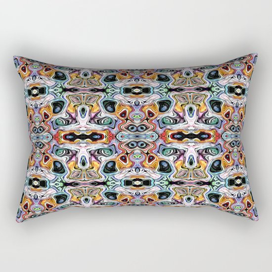Abstract Pattern of Colorful Shapes Rectangular Pillow