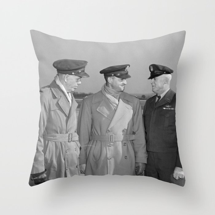 General George Marshall and General Hap Arnold - WW2 1944 Throw Pillow