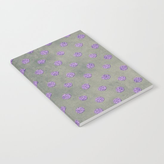 Purple dots of glitter Notebook