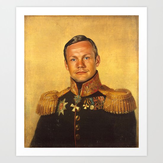 Neil Armstrong - replaceface Art Print
