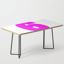 6 (Magenta & White Number) Coffee Table