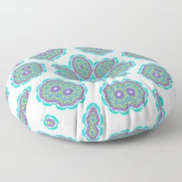 Circle Spinner in Aqua Deeps by Green Bee Mee Floor Pillow Design Offering Circle Spinner in Aqua Deeps Floor Pillow