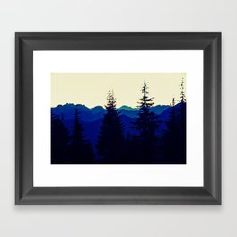 Mountains in North Vancouver under Smokey Skies Framed Art Print