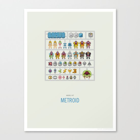 Metroid Model Kit Canvas Print