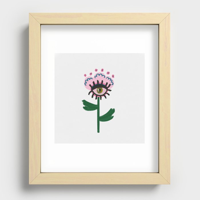 all-seeing eye | olive Recessed Framed Print