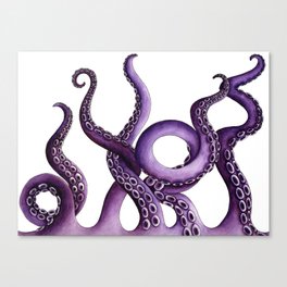 Kraken Purple Canvas Print