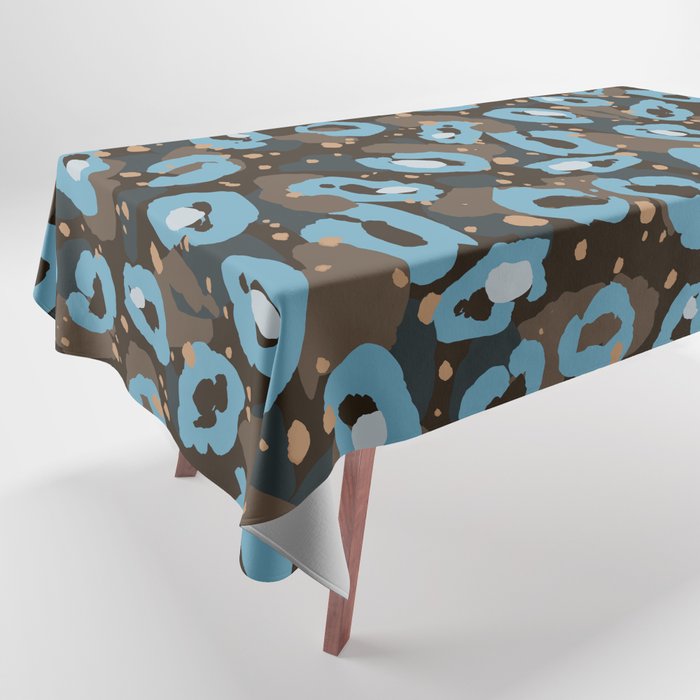 Blue Leopard  Tablecloth