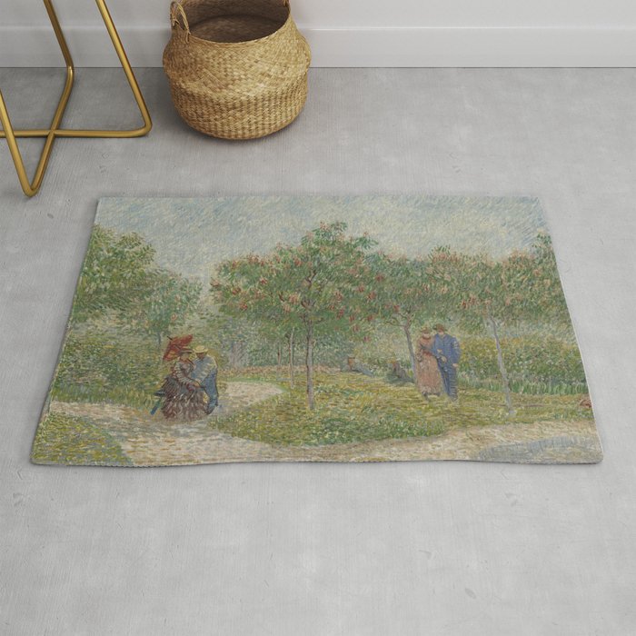 Garden with Courting Couples: Square Saint-Pierre Rug