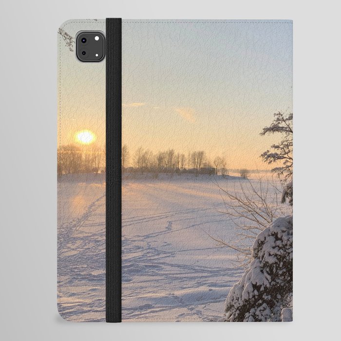Sunset in the Winter Forest  iPad Folio Case
