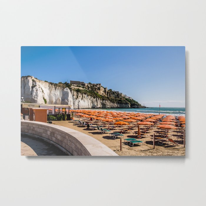 Beach of Vieste, Puglia, Italy Metal Print