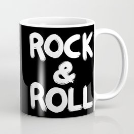 Rock and Roll Brushstroke Black and White Mug