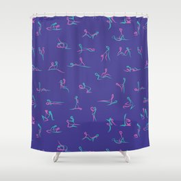 Kamasutra abstract pattern, couple in love, man and woman Shower Curtain