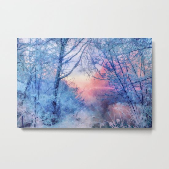 Winter evening Metal Print