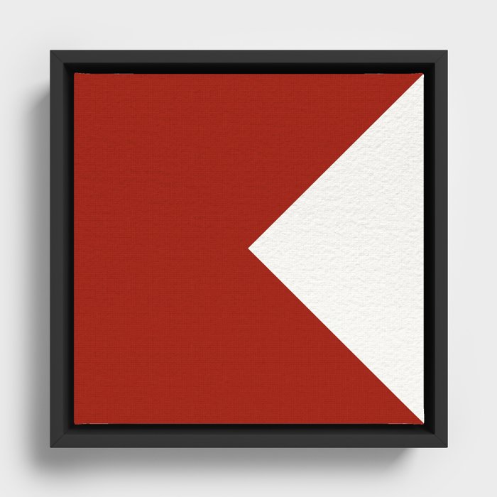 NAUTICAL Boat Flag "B" Framed Canvas
