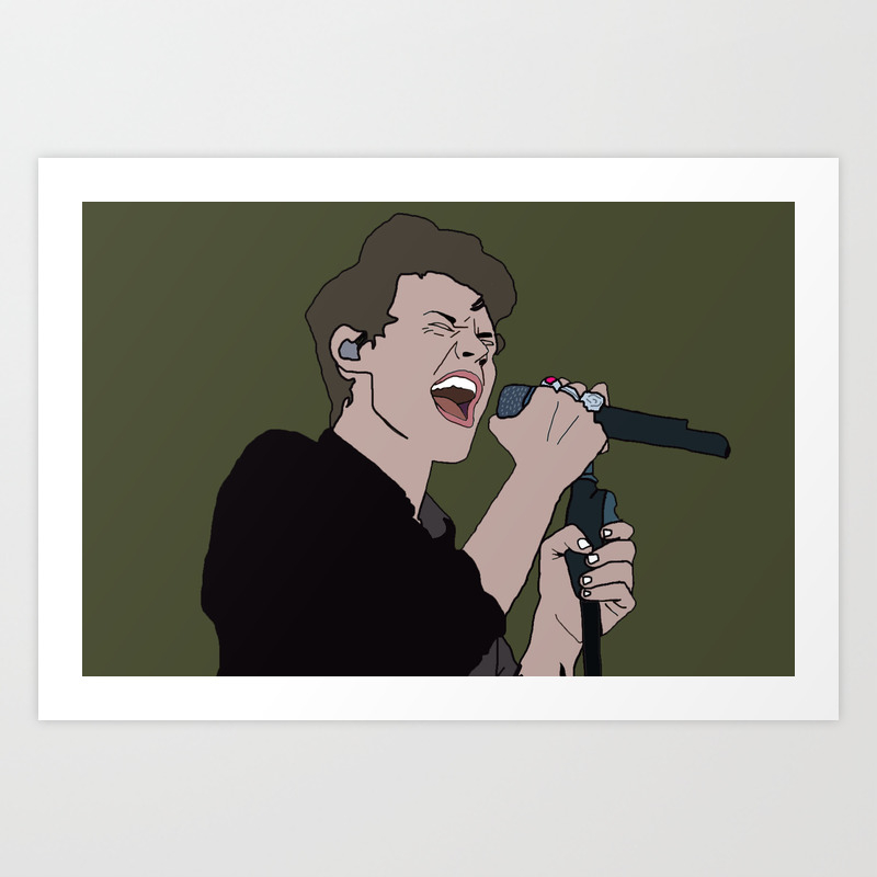 Harry Styles Outline Colour Drawing Art Print By Paulinaskalska Society6