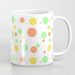 Ditsy Dots - Green Yellow & Orange Blobs Coffee Mug