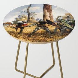 “They Fought on Foot” by NC Wyeth Side Table