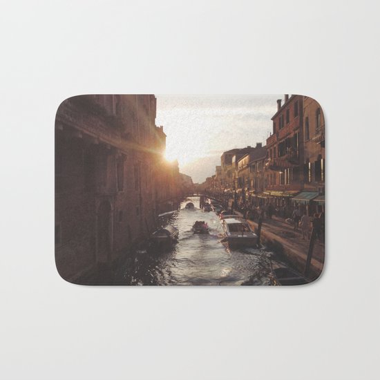 BOAT - STREETS - RIVER - TOWN - LIFE - CULTURE - PHOTOGRAPHY Bath Mat