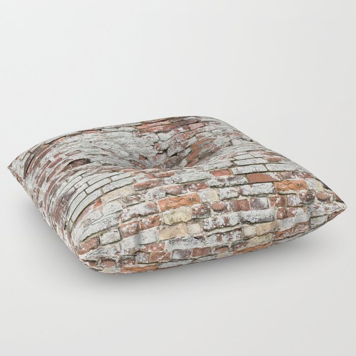 Endless seamless pattern of old brick wall  Floor Pillow