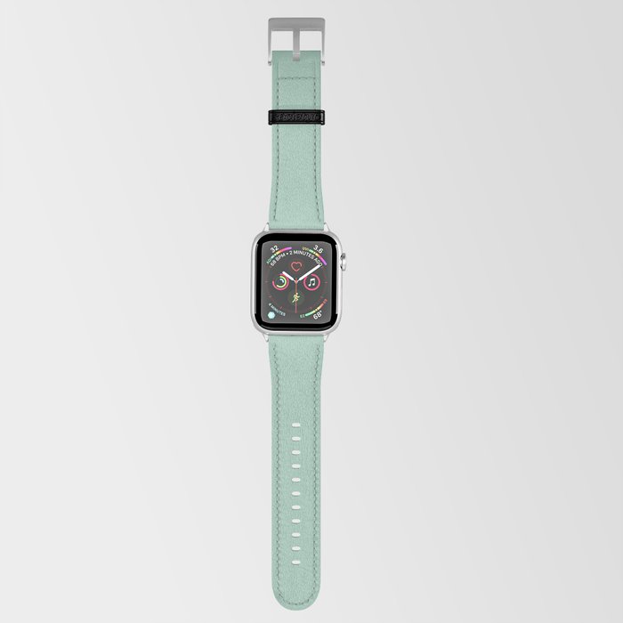 Light Aqua Green Gray Solid Color Pantone Lichen 15-5812 TCX Shades of Blue-green Hues Apple Watch Band