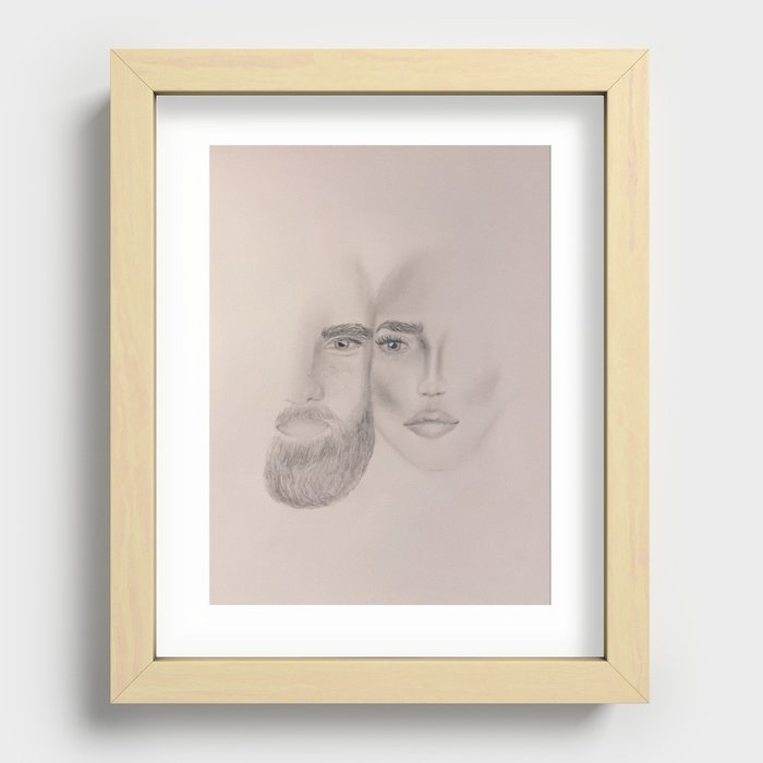 Fading Couple Recessed Framed Print