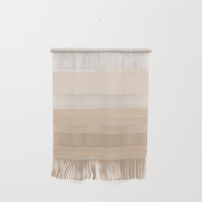 Touching Warm Beige Watercolor Abstract #1 #painting #decor #art #society6 Wall Hanging