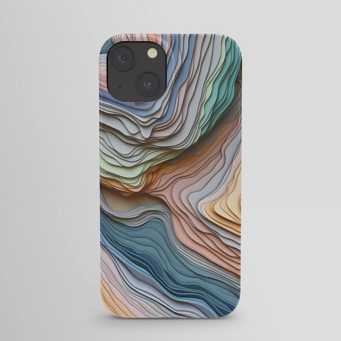 Colorful Topographic Map 1 iPhone Case