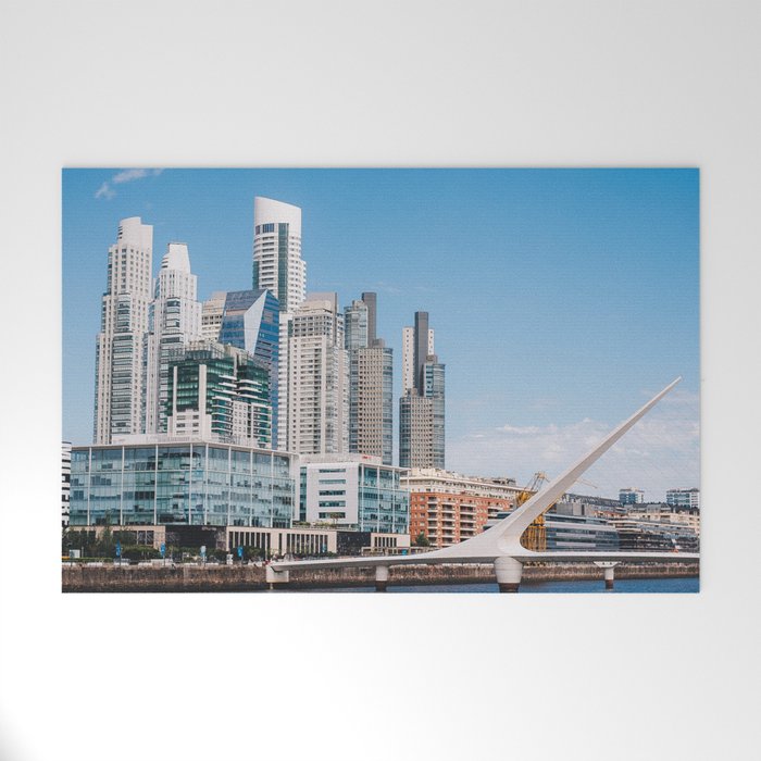 Argentina Photography - Puente De La Mujer In The Center Of Buenos Aires Welcome Mat