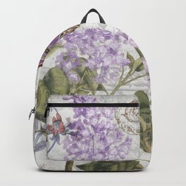 Victorian Romance II Backpack | Flowers, Purplehomedecor, Victorianflowers, Purpleflowers, Romanticfloral, Lilac, Trendyhomedecor, Damaskflowers, Vintagebotanical, Pinkflowers 