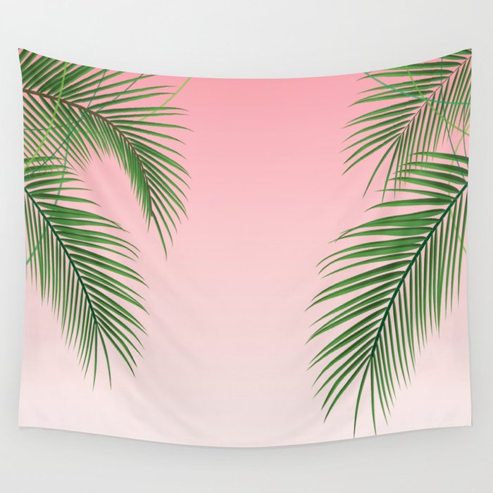 Palm Tree Leaves Wall Tapestry by crnicole Society6