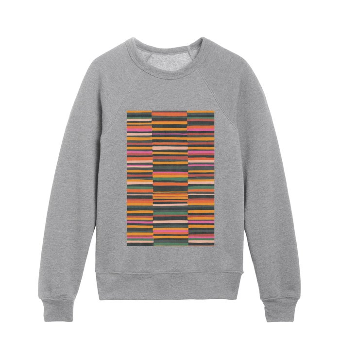 Striped pattern 02 Kids Crewneck