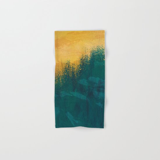 Gold Rush Peacock Hand & Bath Towel