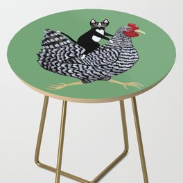 Cat on a Chicken Side Table