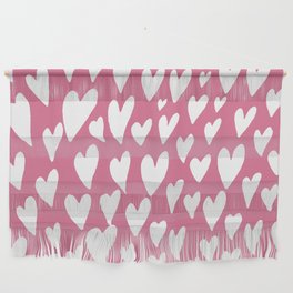 Valentines day hearts explosion - pink Wall Hanging