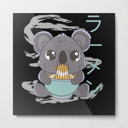 Cute Koala Eats Ramen Kawaii Koalas Metal Print | Ramen, Koalas, Japanese, Food, Koala, Animecat, Chopsticks, Kawaii, Characters, Noodles 