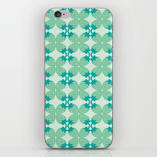 Pattern: Blue Strawberries iPhone & iPod Skin