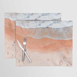Beach Print, Aerial Beach, Bondi Beach, Aerial Photography, Ocean Waves, Waves Print, Sea Print Placemat