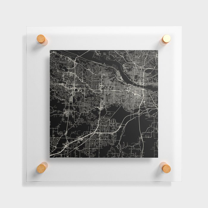 Little Rock, USA - city map Floating Acrylic Print