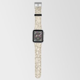 Blossoms and leaves solid sand brown Apple Watch Band