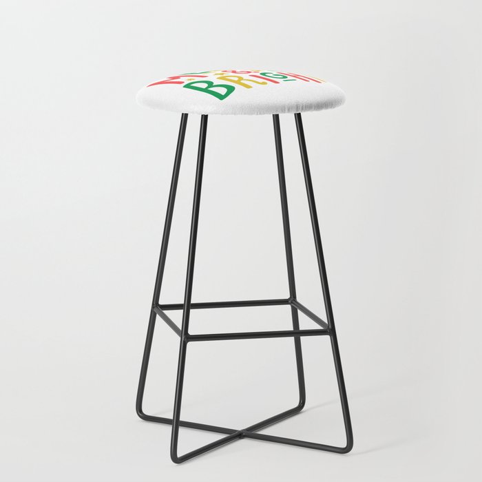 Merry and Bright (red/green/gold) Bar Stool